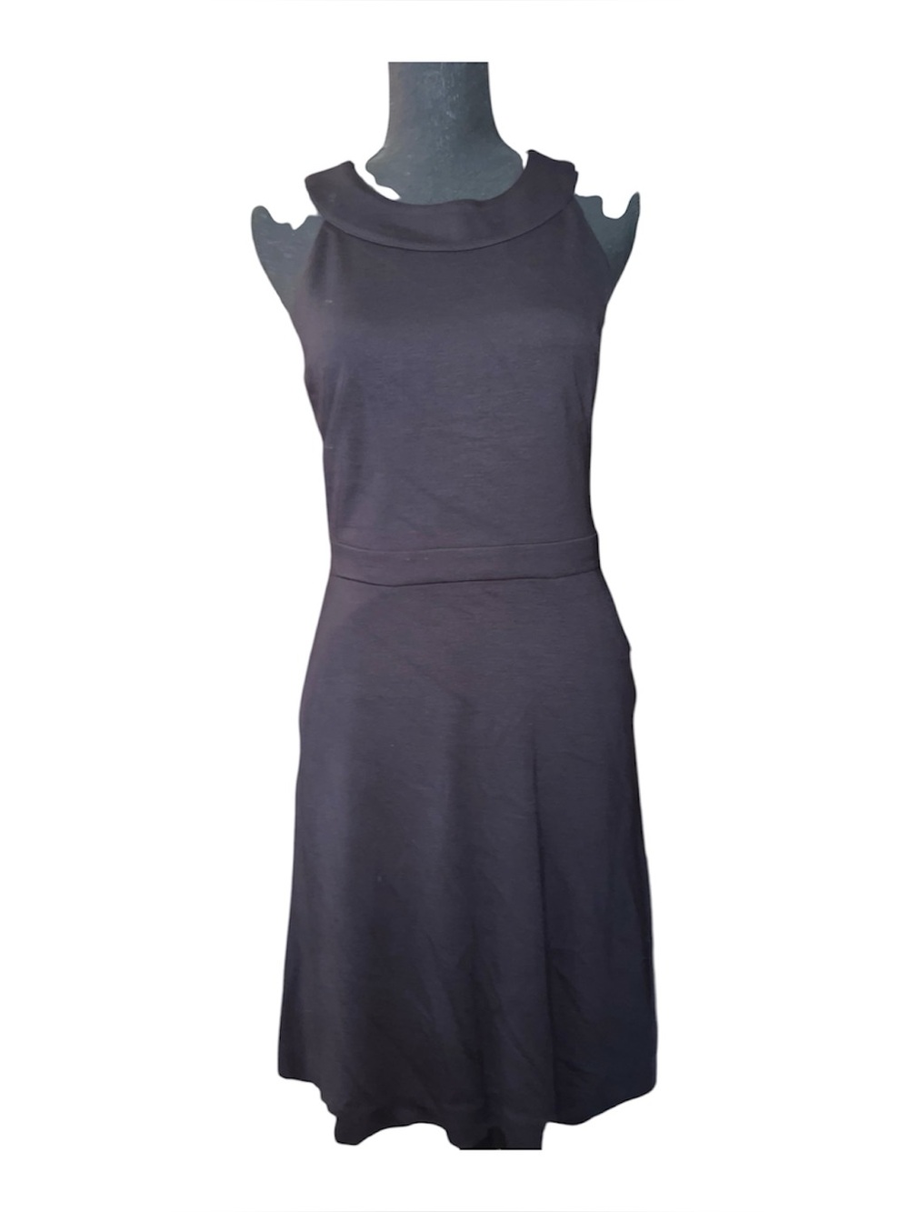 NWT LOFT Classic Black Sleeveless Fit-and-Flare Dress